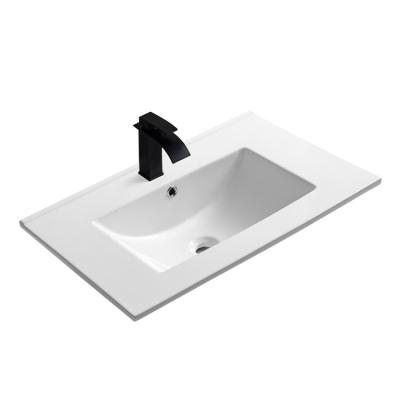 China Modern Bathroom Vanity Undermount Sanitary Ware Sinks Ceramic Rectangular Art Basin for sale