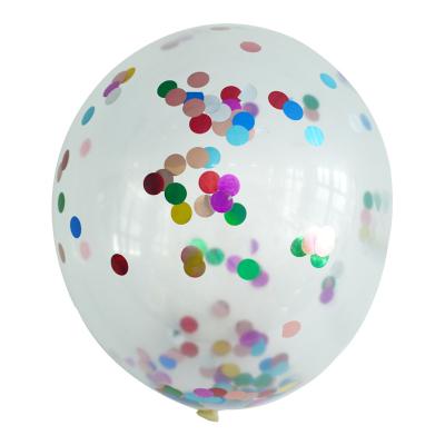 China Transparent latex confetti balloon latex confetti balloon sequin balloon gift festival wedding decoration confession balloon for sale