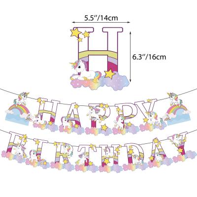 China Cute Paper Latex Cartoonthemed Party Supplies Birthday Banner Balloons Cake Topper Set for sale