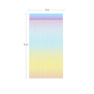 China PVC Birthday Decoration Macaron Color Gradient Aluminum Curtain Girl Heart Room Decoration Birthday Background Wall Stickers for sale