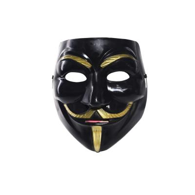 China Anonymous White PVC Guy Faws Mask PVC Mask Guy Faws Mask Halloween V Vendetta Horror Cosplay Costume Masquerade Party Supplies for sale