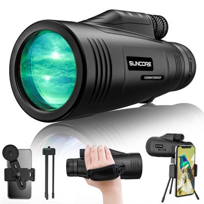 China High Quality OEM HD Monocular Telescope Suncore Bak4 Prism 12x50 High Power Spotting Scopes - Low Night Vision 157X62mm for sale