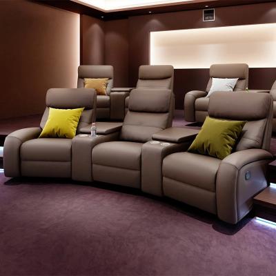 China Contemporary ODM / OEM Customized Latest Designs Commercial Use Hotel Project 3 seater Cinema Home Theater Living Room Sofas For VIP Room for sale