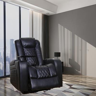 China Hot Sale Top Grade Cooling Genuine Leather Electric Lift Recliner Chair With Computer Table For Living Room Play Elder People for sale