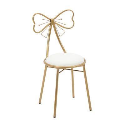 China 2021 Style High Bar Chair Modern American Leather Gold Color PU Bar Chair Metal Base Stool Butterfly Bar Chair for sale