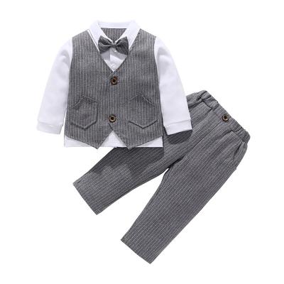 China Boys Formal Dress Suit Kids Wedding Birthday Formal Dress Blazer Vest Pants Kid Tuxedo Prom Performance Suit for sale