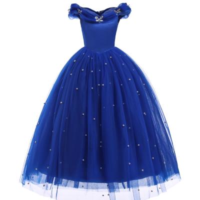 China Viable Cinderella Girls Clothes Princess Dresses Crystal Butterflies Sequined Tutu Dress Kids Halloween Party Costume Dresses for sale