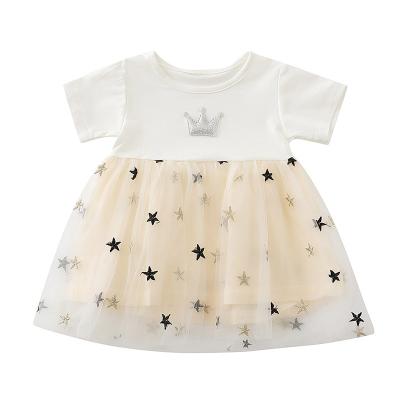 China Babies' Breathable Mesh Summer Short Sleeve Dress for sale