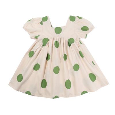 China New Breathable Summer Babies Dress Cotton Printed Dots Dresses Cute Clothes for sale