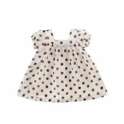 China Anti-Static Baby Princess Dress Children Casual Dot Mesh Dresses Summer Girls Polka Dot Dresses For Soft Clothes for sale