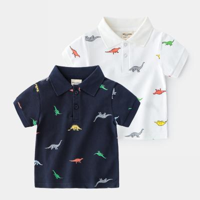 China Boy summer cotton short sleeve cartoon boy sleeve shirt fashion trend kids viable casual short sleeve wicking sleeve for sale