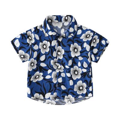 China Sustainable 2-6 Years Squishy Girl Shirt Baby Boy Summer Blouse Toddler Shirts Floral Kid Tee Tops Short Sleeve Custom Button Up Shirt for sale