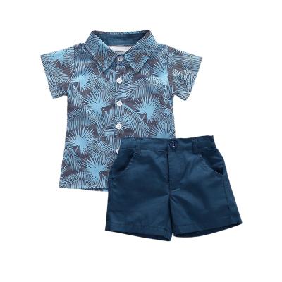 China 100% Cotton Summer New Style Children's Short Sleeve Shirt Shorts Casual Suit for sale