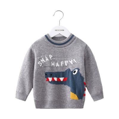 China Baby Boy's Breathable Sweatshirt With Cartoon Alligator Animal Embroidery For Autumn And Spring Wear, Baby Clothing for sale