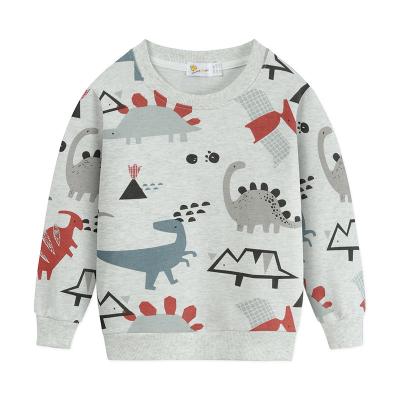 China Breathable Cartoon Dinosaur Boys Sweatshirts For Little Kids Hoodies Clothes 2-7years Cotton Autumn Children Long Sleeve Shirts for sale