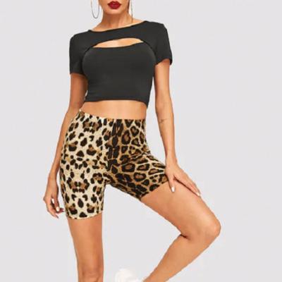 China QUICK DRY Leopard Grain Snakeskin Shorts Women High Quality Shorts Summer Gym Shorts Women for sale