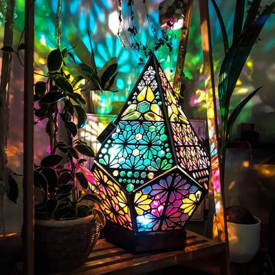 China Eco-friendly Bohemian Wood Colored Cavity Lights Romantic Dinner Date LED for sale