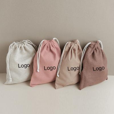 China Custom Drawstring Bag Handled Logo Printed Gift Canvas Cotton Double String Handbag Shoe Dust for sale