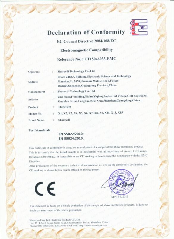 CE - Shenzhen Sharevdi Technology Company Limited