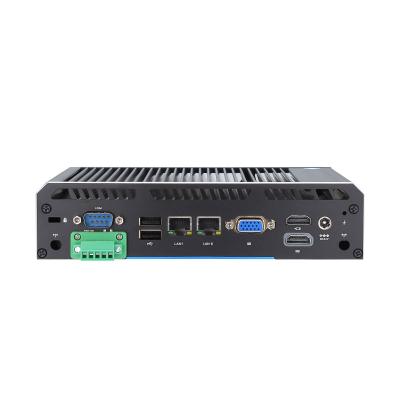 China Barebone J4125 Linux 12V Dual LAN Mini PC NUC Rugged Fanless Core i3 i5 i7 10th 11th MINI Industrial Desktop Computer for sale