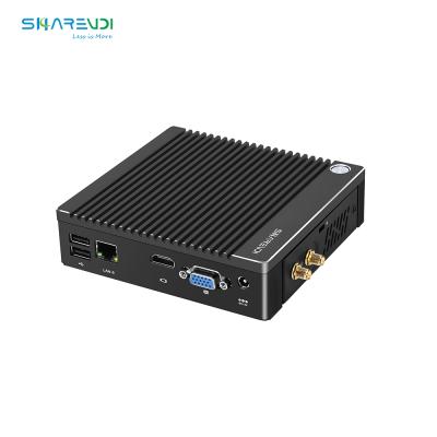 China For Business Sharevdi PC Mini PC Fanless Desktop Mini Computer N2840 N2940 Quad Core With Dual LAN Industrial Computer for sale