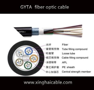 China 2017 hot  sale  GYTA 24  core G652D communication fiber optic cable for sale