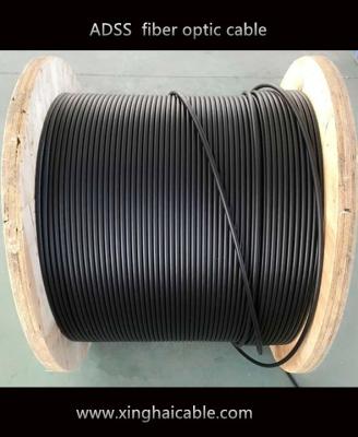 China 24  core single mode double PE sheath 500 m span  ADSS  fiber optic cable for sale