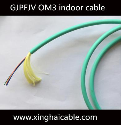 China OM3  6 core indoor FTTH  PVC jacket communication fiber optic cable for sale