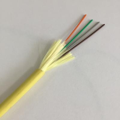 China PVC   jacket  4  core single mode indoor fiber optic cable for sale