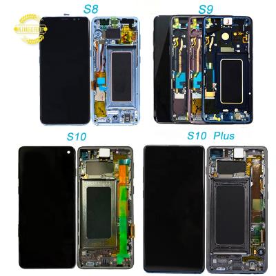 China Wholesale Original Mobile Phone LCD Display For Samsung Galaxy S8 S9 S10 S10+ Plus S Series LCD Touch Screen With Frame Assembly For Samsung Galaxy S Series for sale