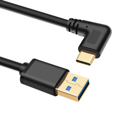 China For Samsung MacBook 1.5Ft Short USB C Cable USB A Male To 90 Degree Right Angle Type C Fast Charging Cable For Samsung Galaxy S21 Air 4 iPad Mini 6 for sale