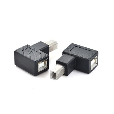 China OTG 90 Degree USB B Printer Adapter USB 2.0 Type-B Male to Female Down Right Left Angle Printing Extension Adapter for sale