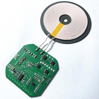 China Phone Radio Charging Coil 20mm Qi PCB Charger Module Bottom Boards For Furniture 10W 12V Wireless Charging PCBA Module Receiver for sale