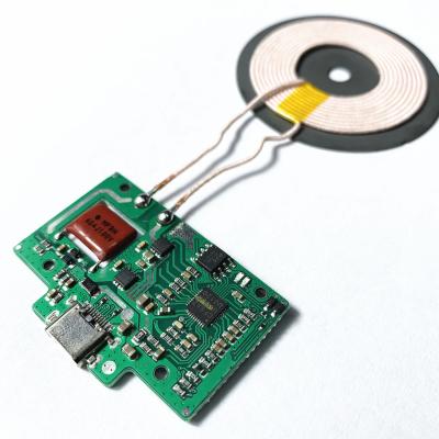 China Custom Type-C 10W Wireless Charger PCBA Qi PCB USB C Wireless Charging Module 44.62*29.65*3.5mm (L*W*H) for sale