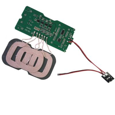 China Customized wireless car charger PCB 12V 24V input three coils 15W induction charger tx board Qi wireless transmitter module 95*60*3.5mm (L*W *H) for sale