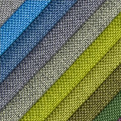 China 2 Tone Colorful 100% Imitated Canvas Upholstery Fabric Anti-Static Canvas Polyester Look Sofa Upholstery Fabric for sale