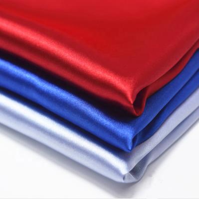 China Wholesale High Quality Soft Satin Poly Spandex Anti Pill Stretch Matte Polyester Satin Fabric for sale