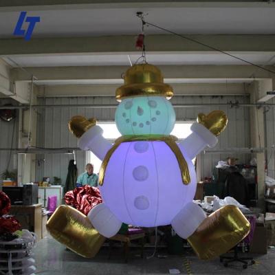 China PVC Coated Oxford Cloth 20ft Tall Giant Funny Christmas Inflatable Abominable Snowman For Advertising for sale