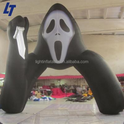 China Advertising Halloween Giant Inflatable Arch Halloween Scream Inflatable Door For Advertising for sale