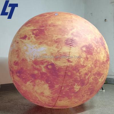 China Theme Decoration / Advertise Factory Custom Giant Inflatable Moon Balloon Light For Space Theme Decoration for sale