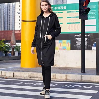 China Custom Made Simple Solid Color QUICK DRY Max Sweatshirt Hoodie Women's Loose Sweatshirt Dress for sale