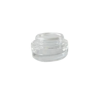 China Wholesale Custom High Quality Cosmetic Empty Glass Jar 30ml Eye Cream Plastic Lid for sale