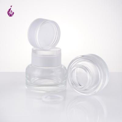 China Skin Care Cream Scrub Jar Container 50ml Supplier Eco Friendly Glass Jars Containers For Cosmetics for sale