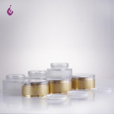 China Wholesale Luxury 30Ml Personal Care Airtight Storage Lotion Containers Cream Wide Mouth Packing Glass Jars for sale