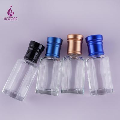 China 3ml 6ml 12ml Attar Glass Cosmetic Luxury Empty Perfume Bottles For Oud Essential Oil for sale