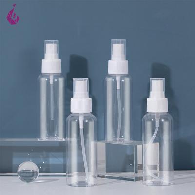 China Eco-friendly Recyclable Factory Directly Sell Transparent Empty 40/120ml Spray PET Plastic Bottle With Cap for sale