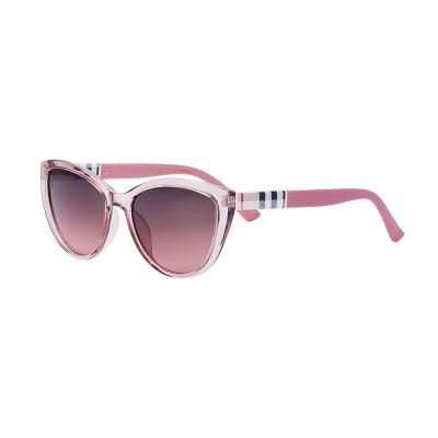 China Newest Fashion Sun Glasses Fashion PU Cover Leather Sunglasses Cat Eye Stylish Design for sale