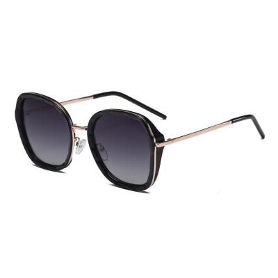 China High Quality Stylish Fashion Sunglasses Half Frame Metal Women Polarized Sunglasses for sale