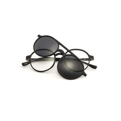 China Sunway Fashion Sunglasses 5 in 1 Magnet Polarized Sunglasses, Interchangeable Double Bridge Magnetic Clip On Lenses for sale