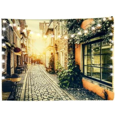 China Many Nordic Style Digital Printing Bedroom Decoration Lit Wall Hanging Tapestry ZGJ-0009 for sale